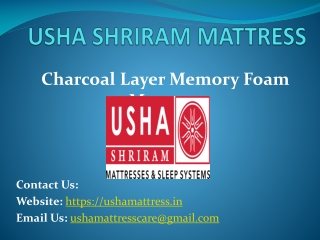 Charcoal Layer Memory Foam Mattress-Usha Shriram