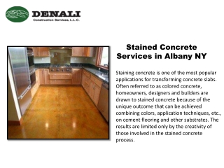 Stained Concrete Services in Albany NY