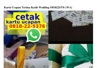 Kartu Ucapan Terima Kasih Wedding Ö818·22·5376[wa]