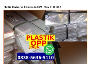 Plastik Undangan Ukuran A6 Ö838·5636·511Ö[wa]