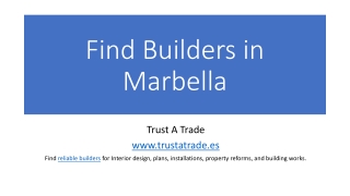 Find Builders in Marbella