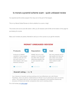 Is monat a pyramid scheme scam - unbiased review