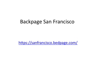 Backpage San Francisco