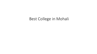 Best College in Mohali
