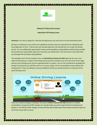 Importance Of Driving License