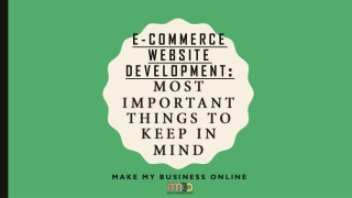 E-commerce website development: Most important things to keep in mind