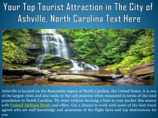 Top Tourist Attraction in The City of Ashville, North Carolina