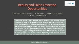 Beauty and Salon Franchise Opportunities