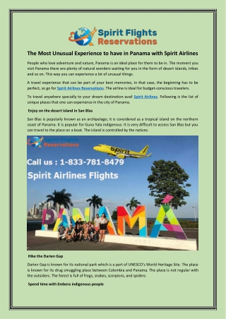 The Most Unusual Experience to have in Panama with Spirit Airlines