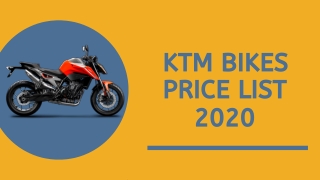 KTM Bikes Price List 2020 - Checkout KTM Bike Price In India & Latest Models