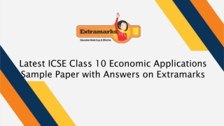 Latest ICSE Class 10 Economic Applications Sample Paper with Answers on Extramarks
