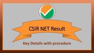 CSIR NET Dec 2019 Result - Key Details with Procedure