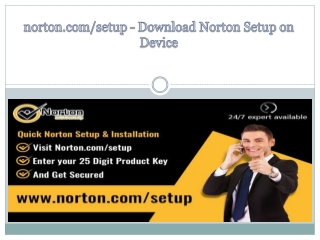 norton.com/setup - Steps to Download Install and Activate Norton Setup