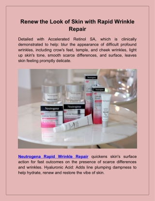 Get the Best Neutrogena with Retinol