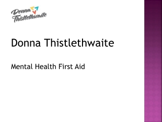 Mental Health First Aid