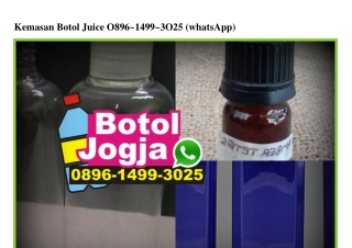 Kemasan Botol Juice 089614993025[wa]