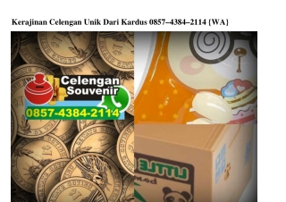 Kerajinan Celengan Unik Dari Kardus 0857·4384·2114[wa]