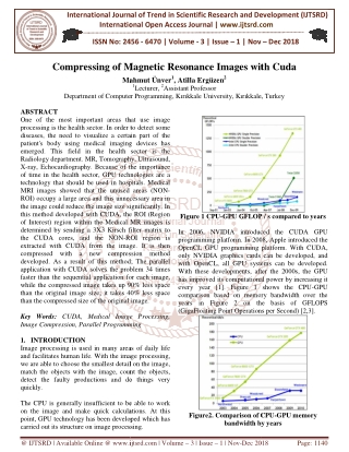 Compressing of Magnetic Resonance Images with Cuda