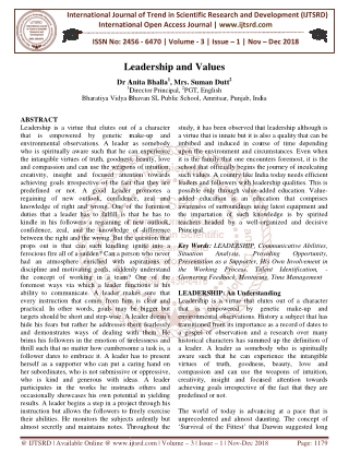 Leadership and Values