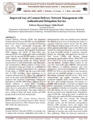 Improved way of Content Delivery Network Management with Authenticated Delegation Service