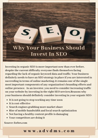 Why Your Business Should Invest In SEO