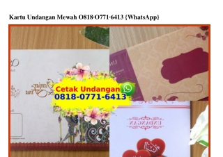 Kartu Undangan Mewah 0818~0771~6413[wa]