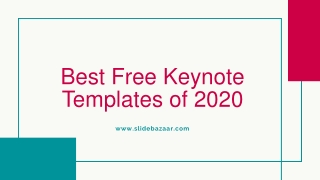 Best Free Keynote Templates of 2020