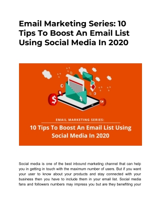 10 Tips To Boost An Email List Using Social Media In 2020