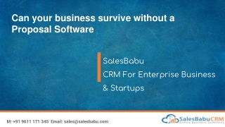 Can your business survive without a Proposal Software
