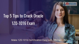 [PDF] Top 5 Tips to Crack Oracle 1Z0-1016 Exam