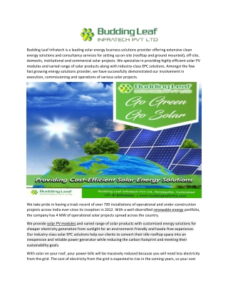 Rooftop Solar Home Solutions