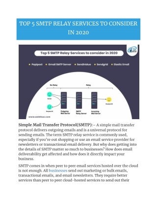 TOP 5 SMTP RELAY SERVICES TO CONSIDER IN 2020