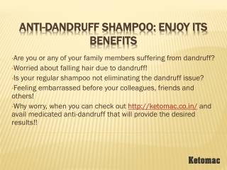 Anti-Dandruff Shampoo: Enjoy Its Benefits