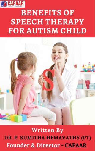 Benefits of Speech Therapy in Bangalore for Autism Child | Capaar4autism