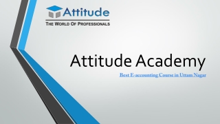 Best E accounting Course in Uttam Nagar Delhi