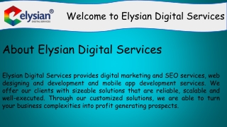 Corporate Website Designing Agency in DL NCR | Elysian Digital Services