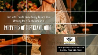 Join with Friends Immediately Before Your Wedding for a Celebration in a Party Bus Rental of Cleveland, Ohio