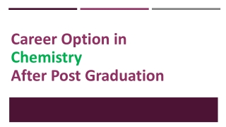 Career Options After Post Graduation in Chemistry