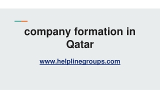 Company formation in Qatar