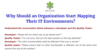 Why Should an Organization Start Mapping Their IT Environments?