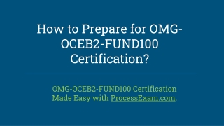 [PDF] OMG OCEB 2 Fundamental (OMG-OCEB2-FUND100) Certification