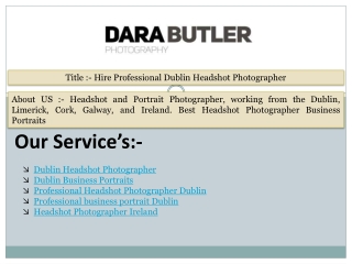 Hire professional dublin headshot photographer near dubai