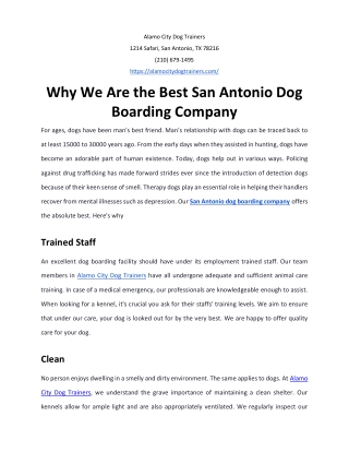 Alamo City Dog Trainers