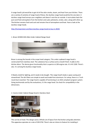 5 best recirculating range hood