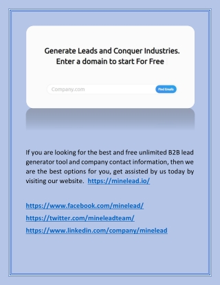 Email Lead Generation Extension - Minelead.io