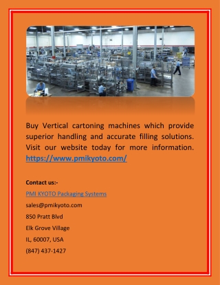 side load case packing machine(PMI KYOTO Packaging Systems)