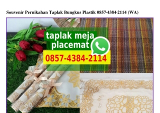 Souvenir Pernikahan Taplak Bungkus Plastik Ô85743842114[wa]
