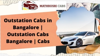 Outstation Cabs in Bangalore | Outstation Cabs Bangalore | Cabs