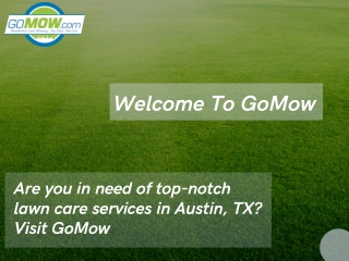 Are you in need of top-notch lawn care services in Austin, TX? Visit GoMow