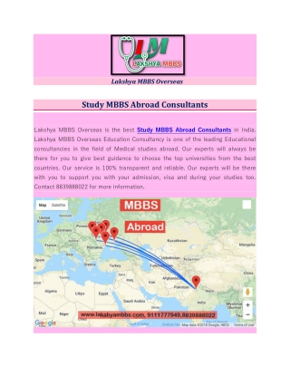 Study MBBS Abroad Consultants